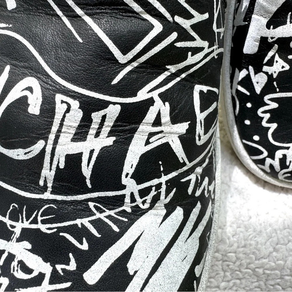 Michael Kors New York “Keaton” Black and White Leather upper white sole 9.5. VGC - Picture 13 of 16